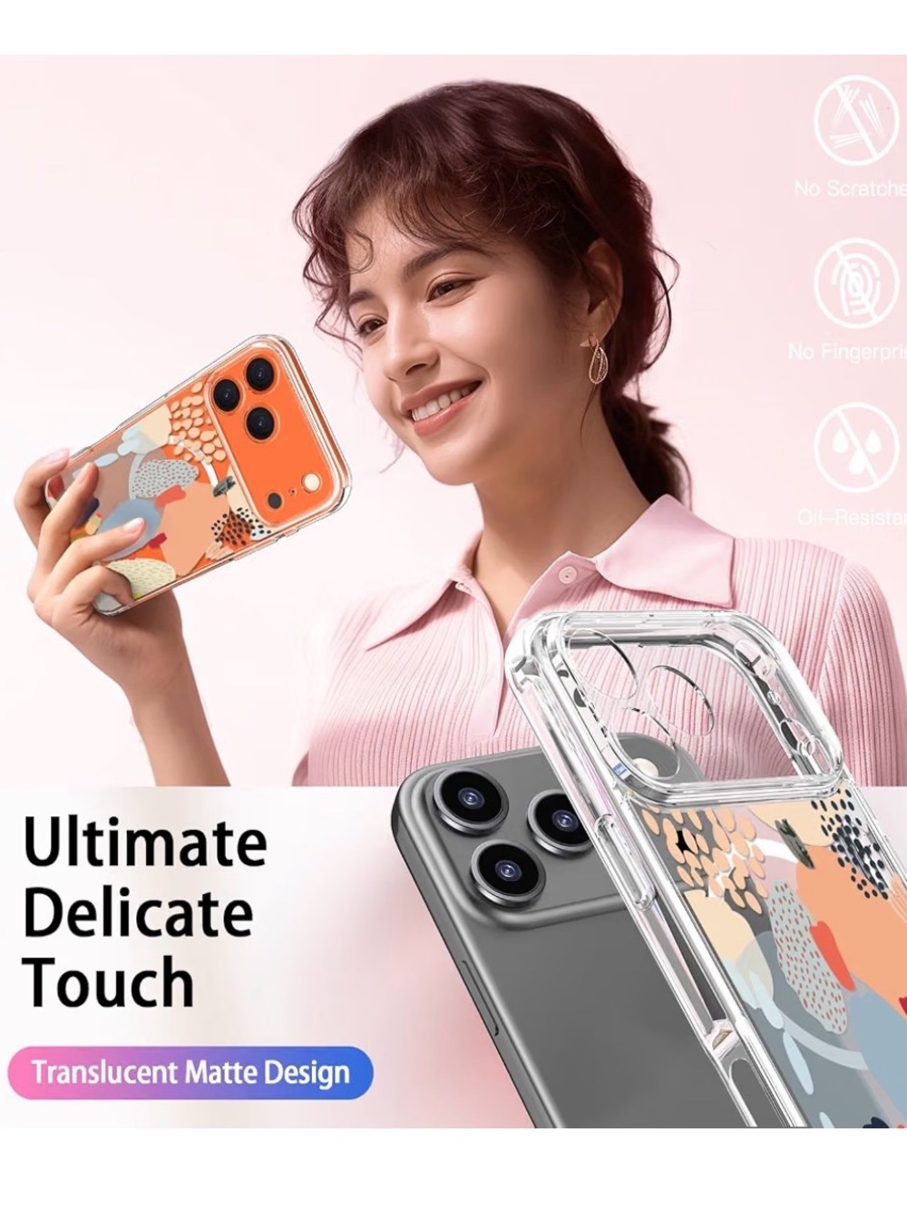 For I phone 18 pro max / 17 pro max case & screen protector multi colored paint